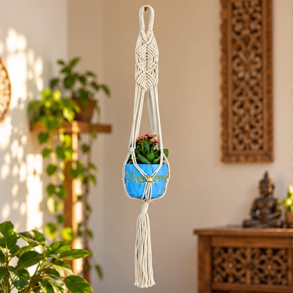 ( Pack of 2 Macrame Plant Hangers for Outdoor Indoor