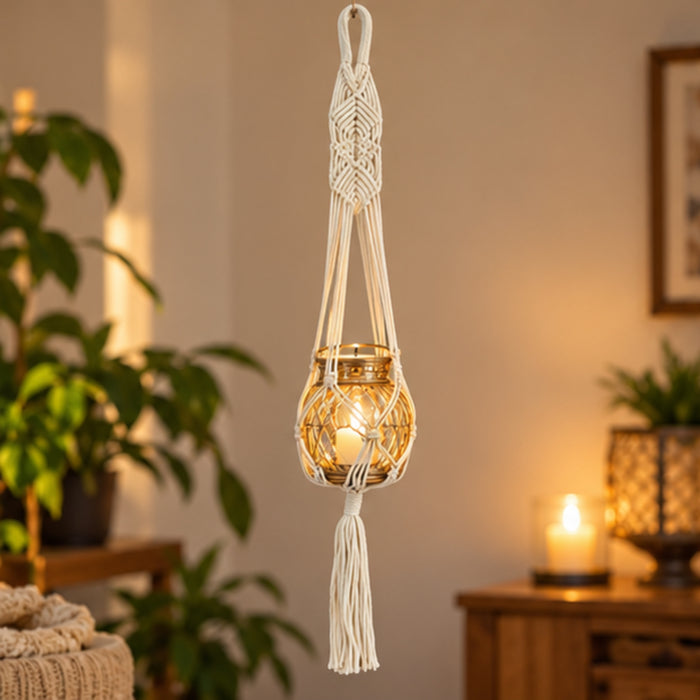( Pack of 2 Macrame Plant Hangers for Outdoor Indoor