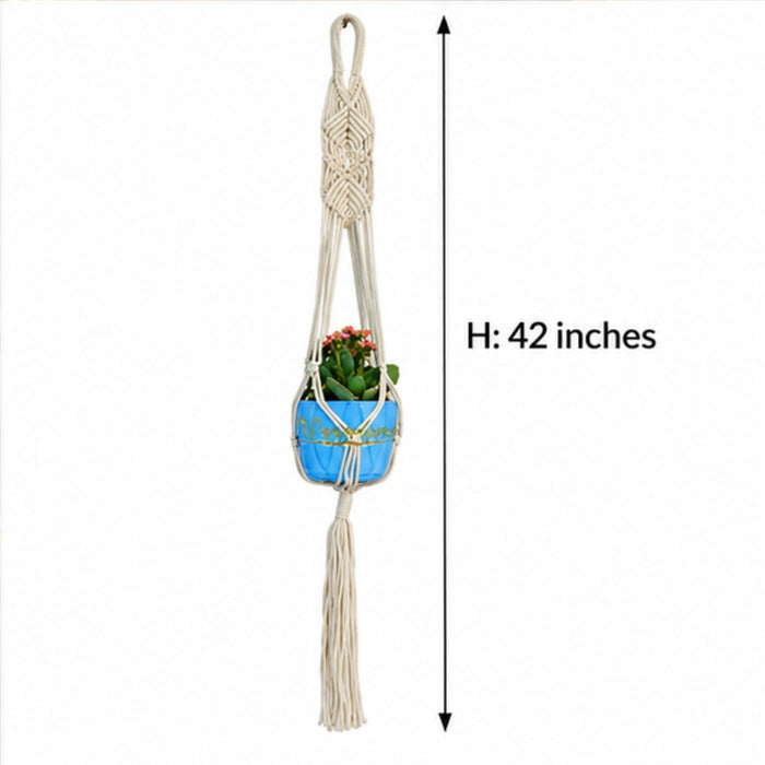 ( Pack of 2 Macrame Plant Hangers for Outdoor Indoor
