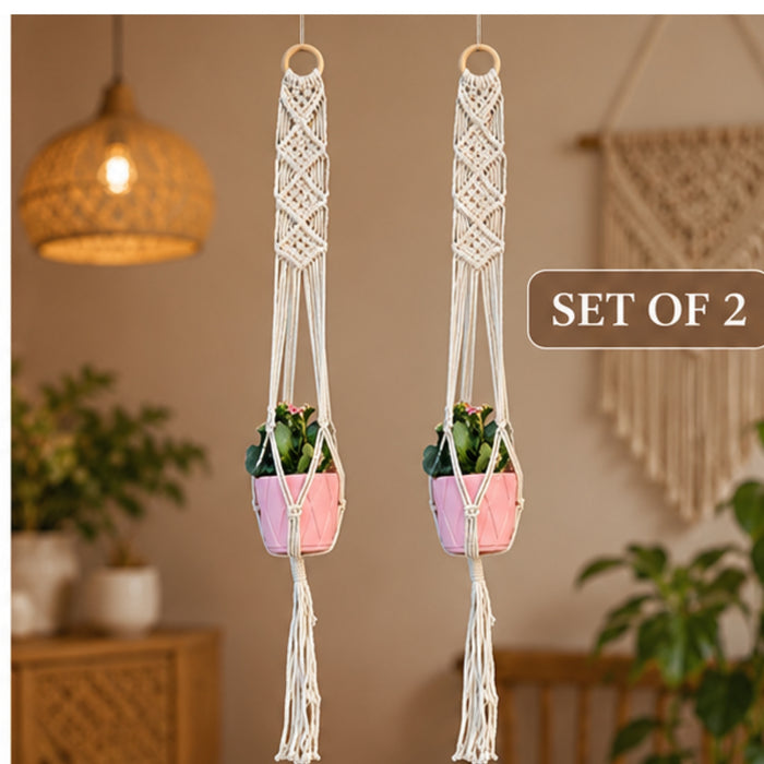 ( Pack of 2 Macrame Plant Hangers