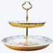 Elegant Floral Two-Tiered Cake Stand | Designer Stand for Home Party, Anniversary, Wedding| Party Plater