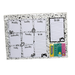 A desktop weekly planner set featuring a white background with black splatter patterns. The layout includes boxes for each day of the week, two to-do list sections with controller icons, and four colorful sticky note tabs with gaming-themed graphics