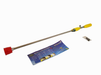 High quality agricultural sprayer gun with a metal wand, yellow handles, red nozzle, user manual, and spare washers