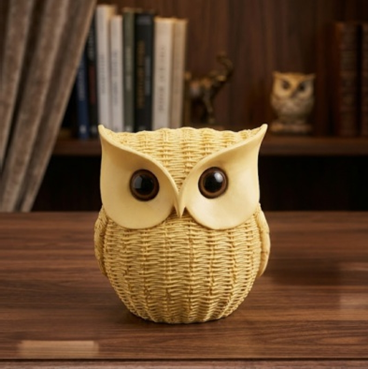 Enchanted Woven Owl Decor -