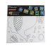 A Chivalry brand DIY painting kit featuring a 20x20cm canvas with a line-art drawing of a friendly whale and hearts, packaged with 5 acrylic paint pods and a plastic palette.