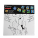 A Chivalry brand DIY painting kit featuring a 20x20cm canvas with a line-art drawing of a fox, packaged with 5 acrylic paint pods and a plastic palette.