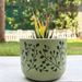 Handpainted Terracotta Planter with print design 
