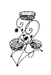 Black metal 3-tier plant stand with decorative scrollwork and floral accents
