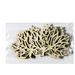 A group of several thin, light-colored wooden cutouts shaped like maple leaves with detailed laser-cut internal vein patterns, packaged together in a clear plastic sleeve.
