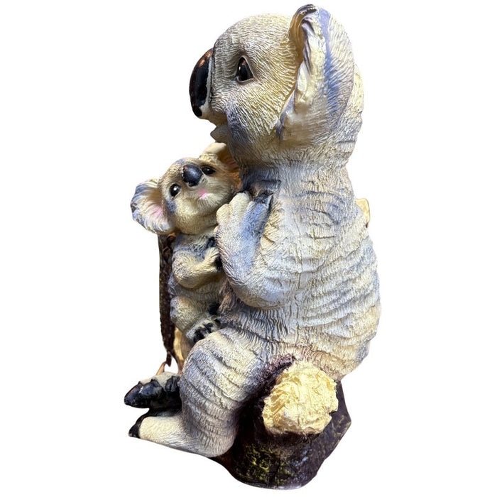 Mother and Baby Decorative Koala wih Trunk Pot