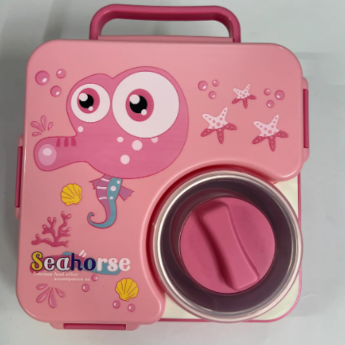 850 ml SS Lunch box- 304 Stainless Steel Sea Horse tiffin Box