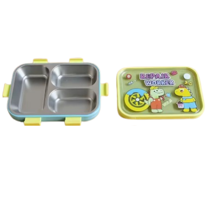 1000 ml + 150 ml Lunch SS Box Cartoon Design Stainless Steel 
