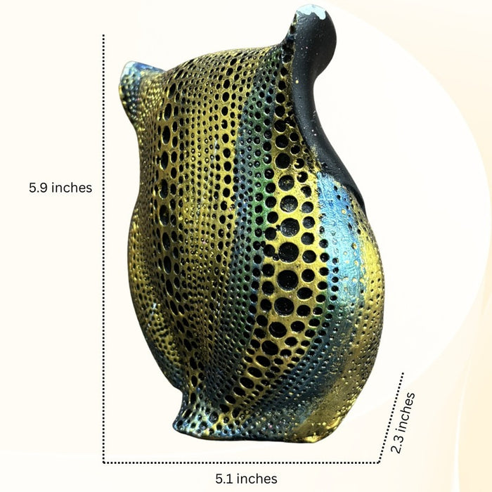 Owl Decor - Enchanting Perforated Sculpture