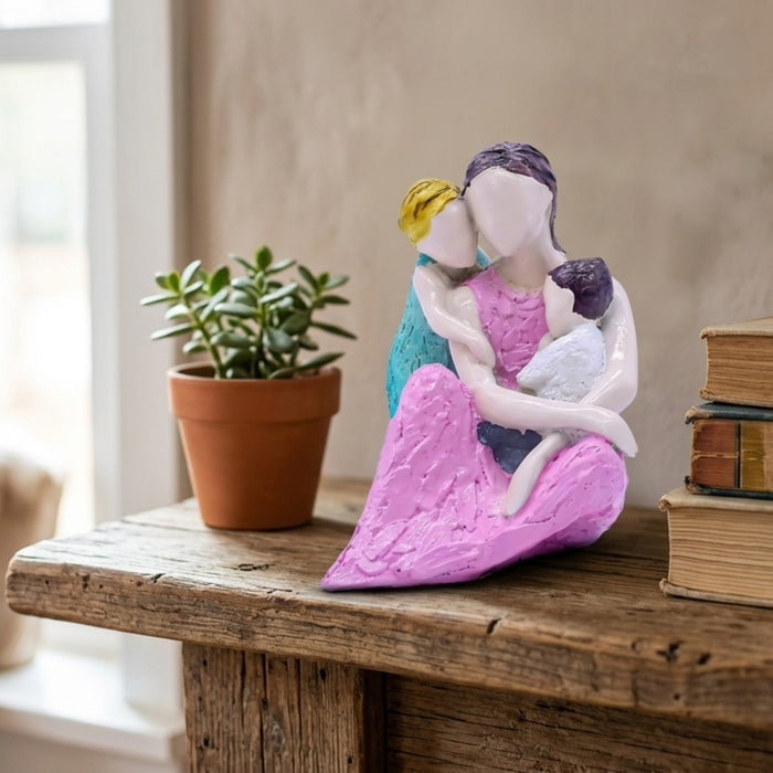Hand-Painted Motherhood Figurine –