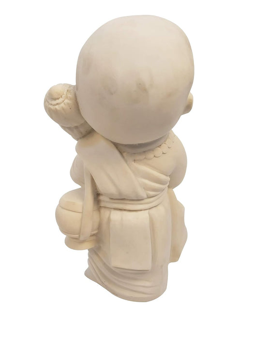 Set of 2 Standing Monk Statues | Material Resin | Height 13 Inch | Buddha Statue, Monk Statue, Garden Statue, Outdoor Decor, Resin Decor | Feng Shui Items, Zen Garden