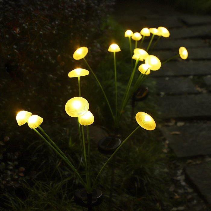 Solar Swaying Mushroom Garden Lights – 2 Pack | Waterproof LED Outdoor Firefly Path Lights for Yard, Patio, and Landscape Decoration