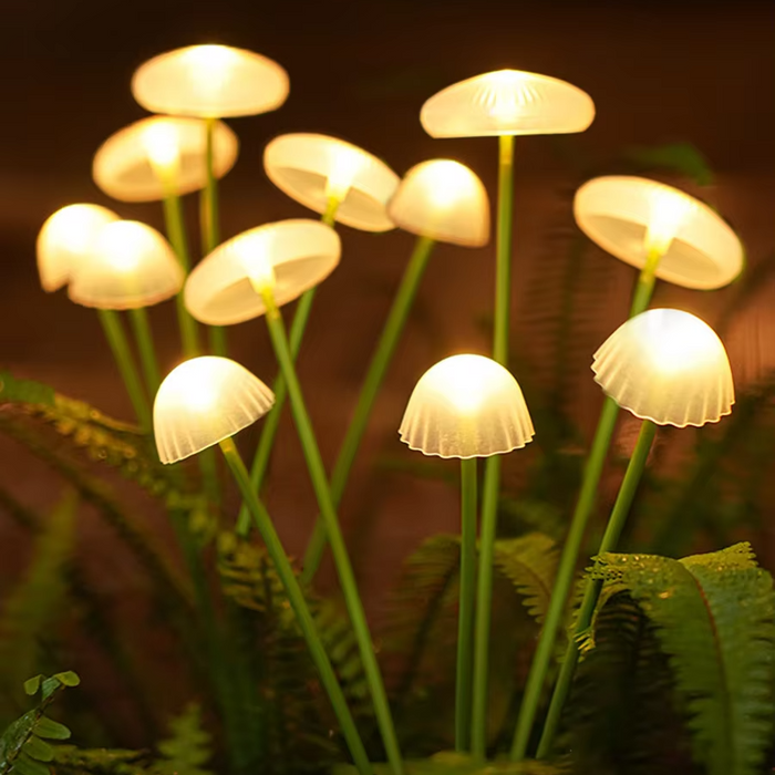Solar Swaying Mushroom Garden Lights – 2 Pack | Waterproof LED Outdoor Firefly Path Lights for Yard, Patio, and Landscape Decoration