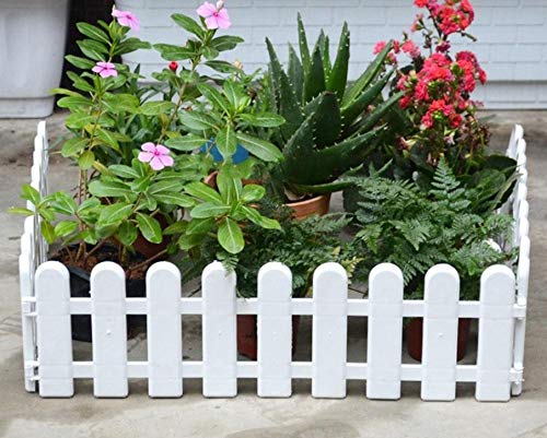 Wonderland Pack of 8pc PP Picket self Standing Fence for Outdoors| 13.1 feet Coverage Plastic Garden Picket Fence Panel| Decorative Fencing for Pathway, Yard, Lawn