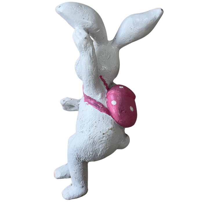 pink & white Hanging Bunny Figurine|