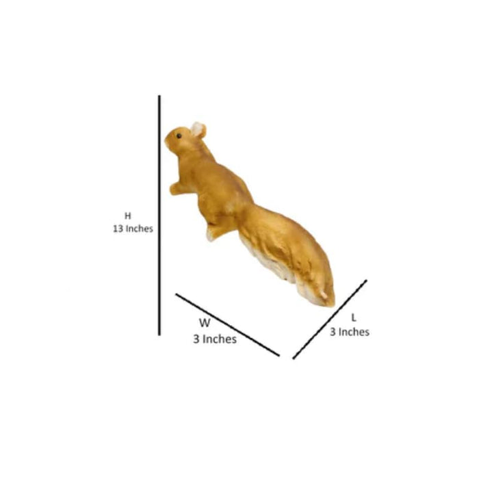 Wonderland Lifelike Climbing Tree Squirrel Statue – Weather-Resistant Resin Garden Sculpture for Outdoor Decor & Patio Accents-3x3x13 inch