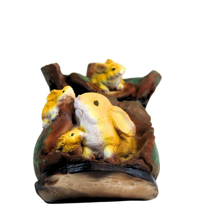 Rabbits on Shoe with Flower (Gift Item, Garden Decor, Garden Planter/Pot)
