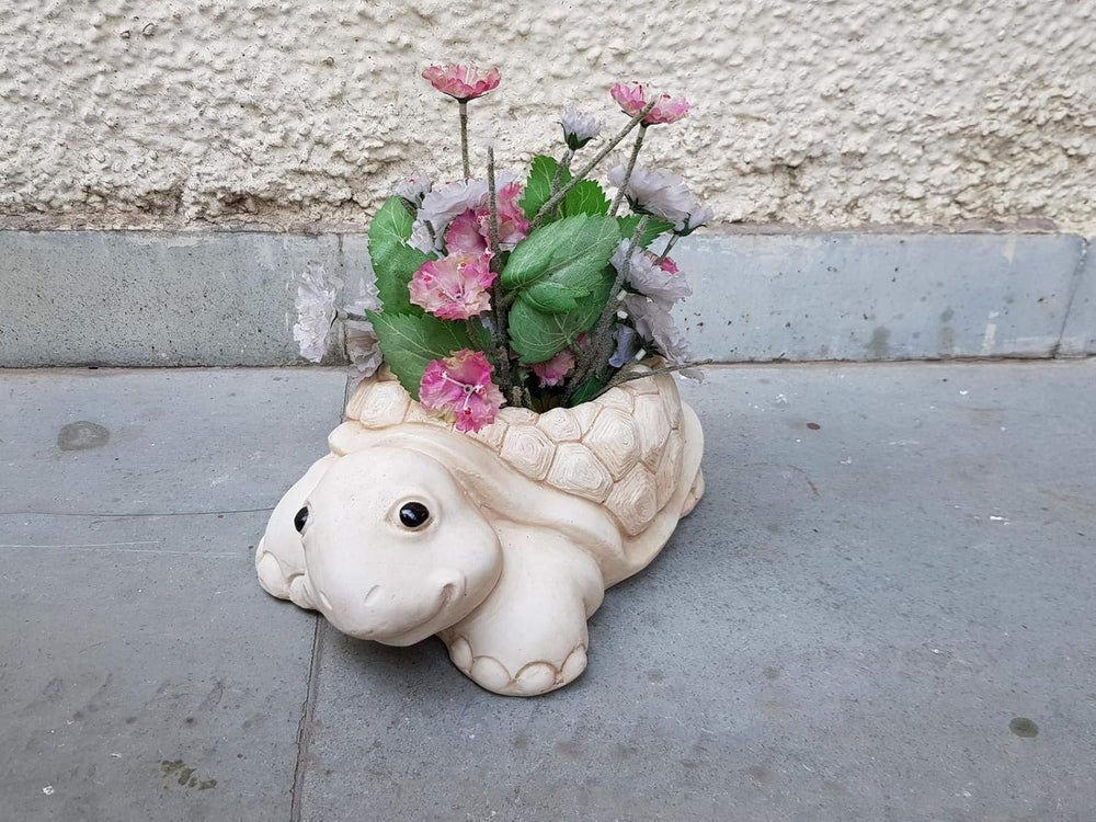 Tortoise Pot/Planters (Buddha Statue, Monk Statue, Garden Statue, Outdoor décor, Resin décor) (Feng Shui Items, Zen Garden)