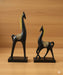 Black and gold modern horse showpiece set.