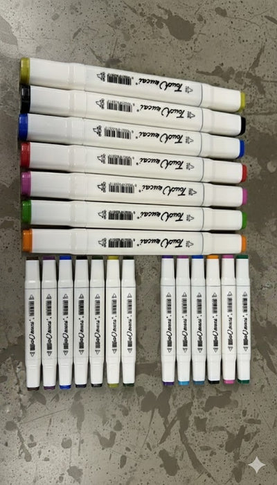 Wonderland 24 Color Art Markers - Double-Ended Pens for Drawing and Coloring