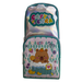 capybara pencil cases in pink, yellow, and blue with holographic windows and cute capybara bath illustrations.