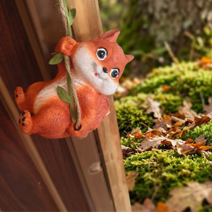 Cute Hanging Fox Garden Statue