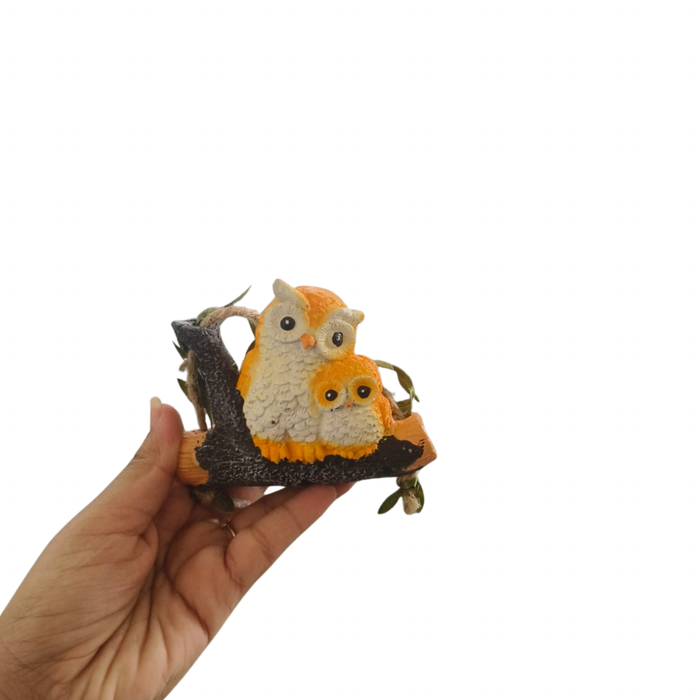 Cute Hanging Garden Ornaments – Whimsical Resin Panda & Owl Family Swing Tree Sculptures for Outdoor Yard, Patio, and Lawn Decor (Set of 2)