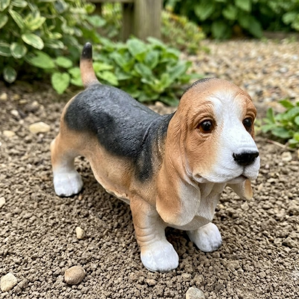 Dog Puppy Figurine - Collectible Dog Puppy Statue | Figurine for Home & Garden Décor