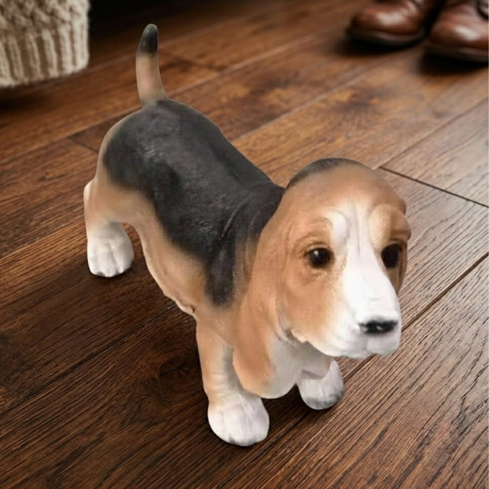 Dog Puppy Figurine - Collectible Dog Puppy Statue | Figurine for Home & Garden Décor