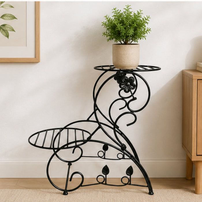 Black Metal Multi-Tier Plant Stand
