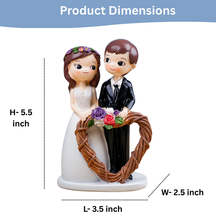 5.5 inch Hand-Painted Sweetheart Wedding Couple Figurine