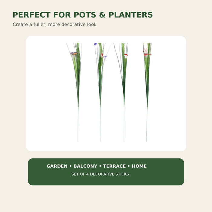 Artificial Garden Sticks set of 4 - pots and planters
