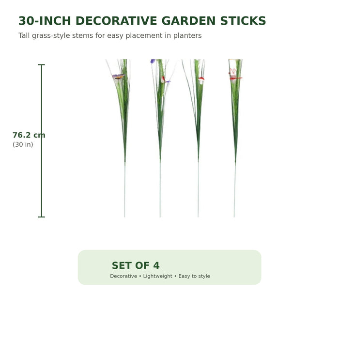 Artificial Garden Sticks set of 4 - 30 inch size