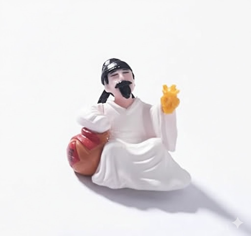 Miniature Sage Figurine Set – Zen Monk & Wise Man Micro Landscape Ornaments for Fairy Gardens, Terrariums & Planters