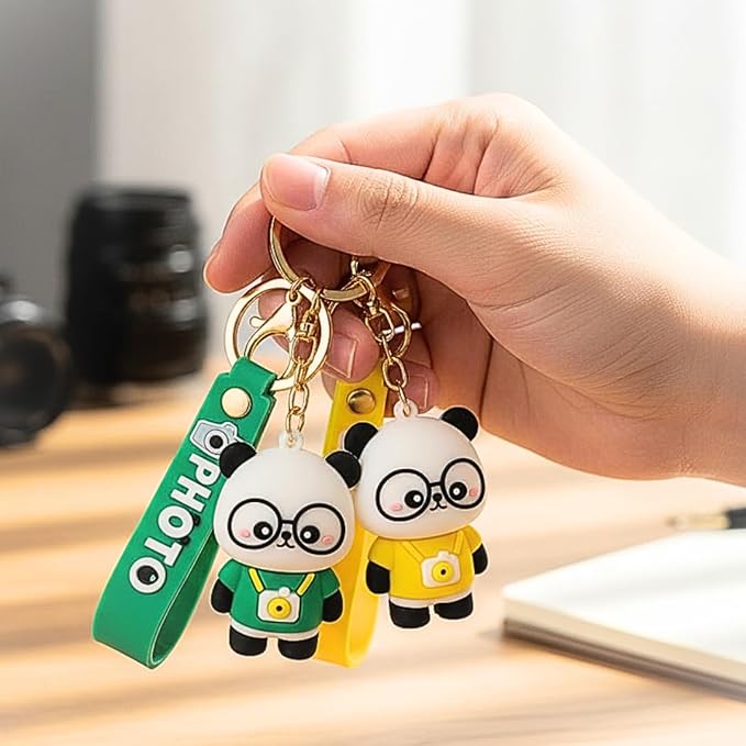 Wonderland Kawaii style ( set of 2) Happy Panda Keychain Set of 2