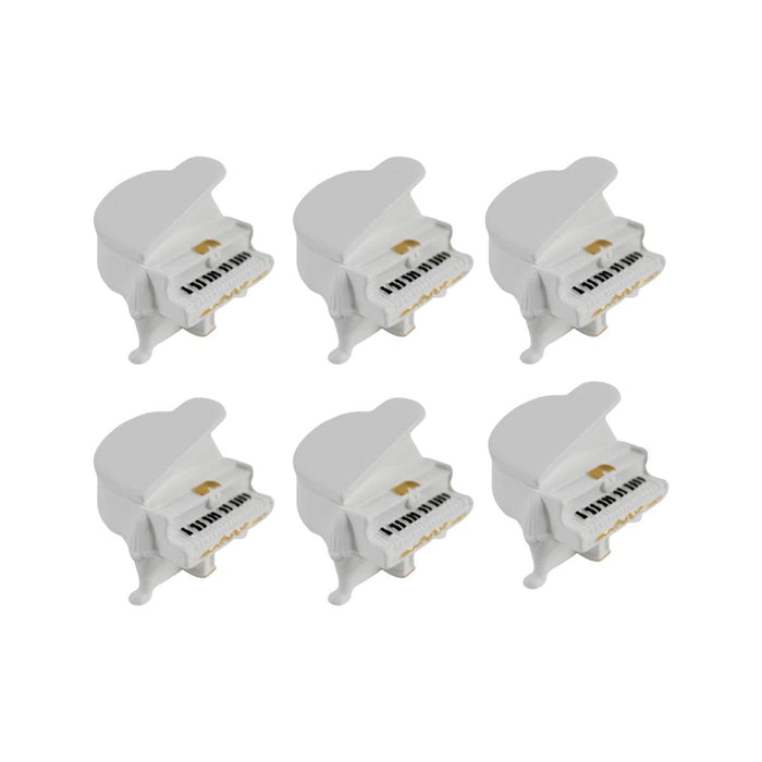 Miniature White Piano (Set of 6)|Garden Miniatures| Garden Tray Garden Figurine