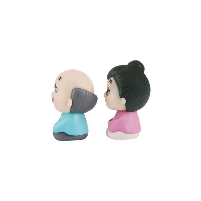 Miniature Toys (Set of 2) Sitting Grand Parents (Old Couple Miniatures)