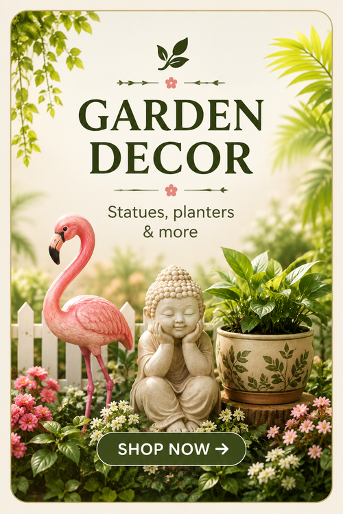 Garden decor category: statues, planters and more