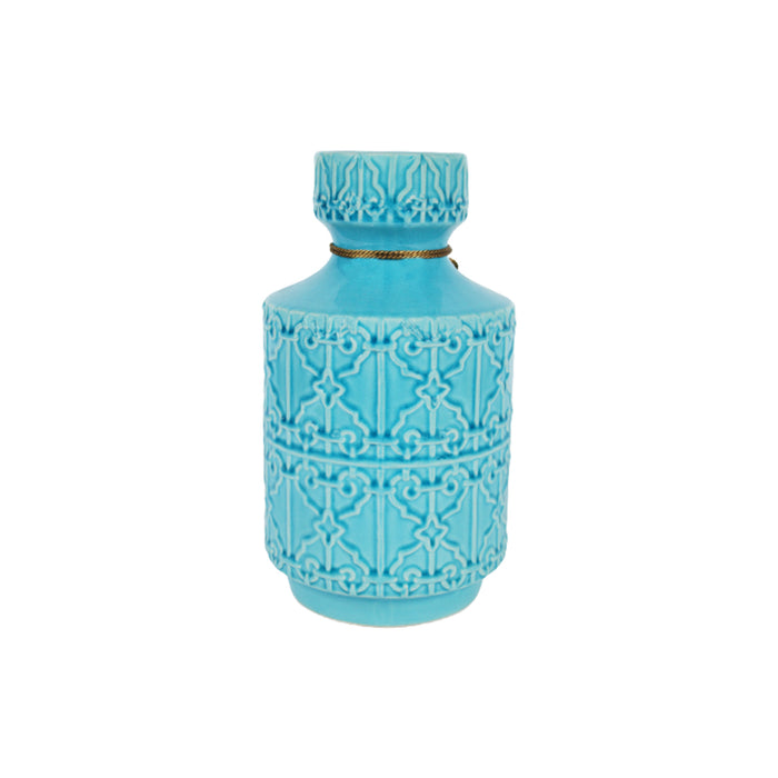 Blue Vase with emboss print