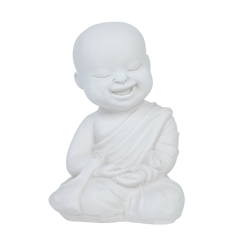 Big Monks Statue for Home and Garden Decoration (White)