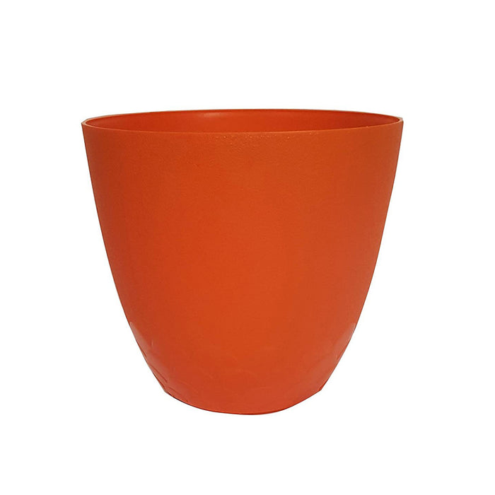 Designer Flora plastic pots for Outdoor (Single) (Orange)