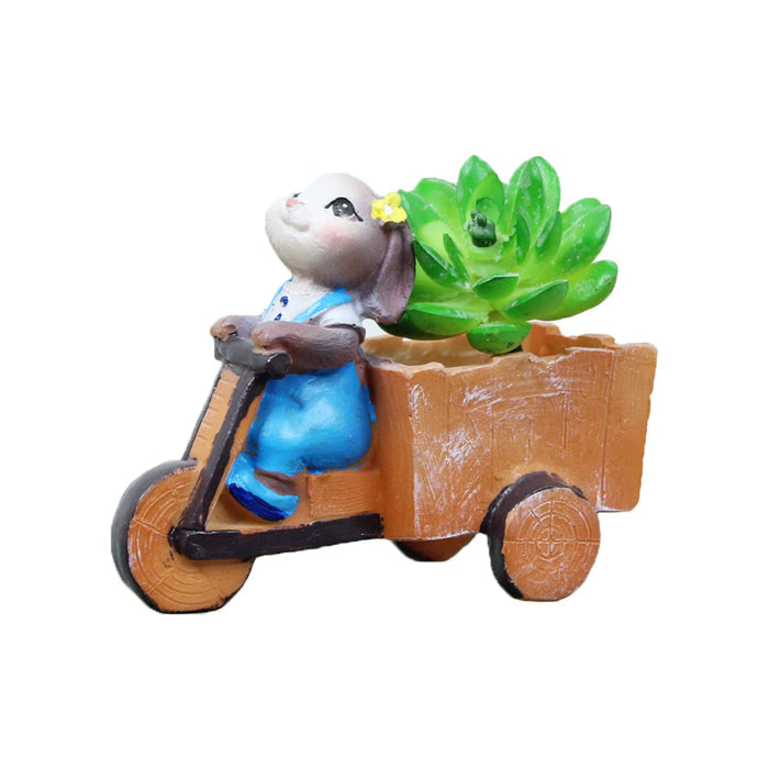 Bunny Succulent Pot for Home and Balcony Decoration (Grey)