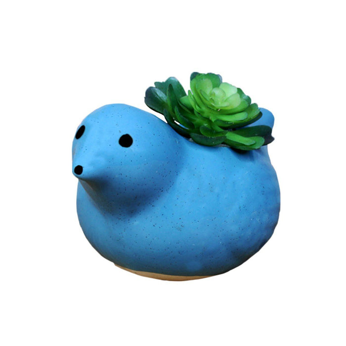 Bird Ceramic Pot for Home Decoration (Dark Blue) - Wonderland Garden Arts and Craft