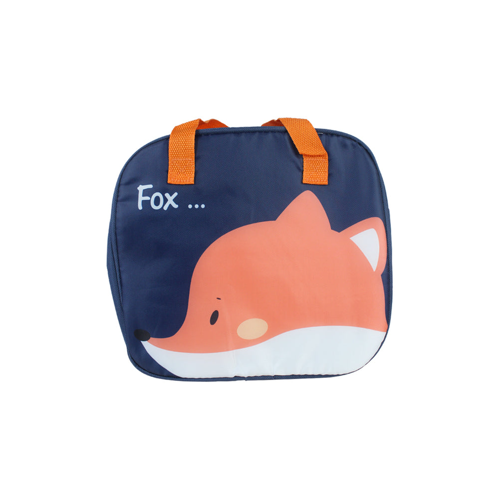 Insulated Tiffin Bag for Kids (Dark Blue & Peach)