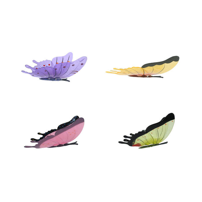 (Set of 4) Shiny Butterfly Stake/Stick for Garden Decoration