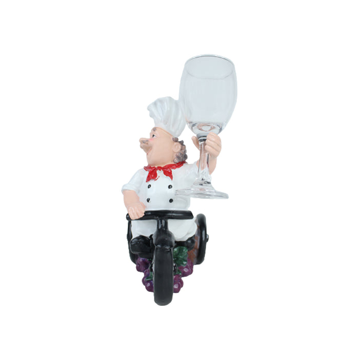 Chef with Holding Glass with Cart